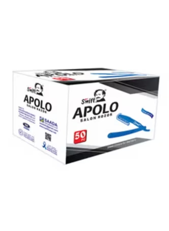 Swift 50-Piece Disposable Saloon Razor Blue - Image 1